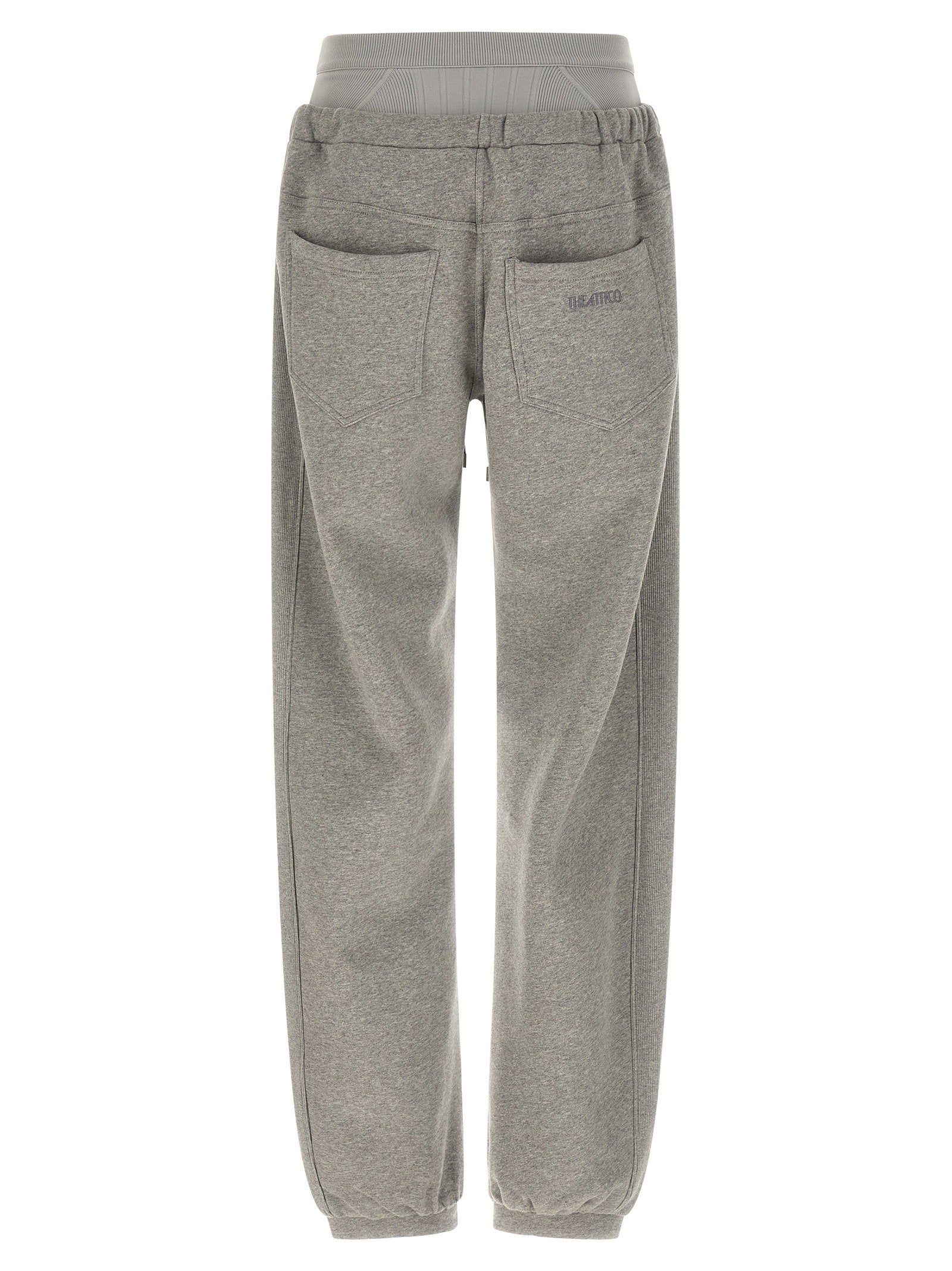 The Attico American Fleece Joggers Gray