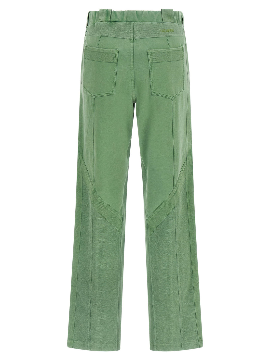The Attico Front Split Pants Green