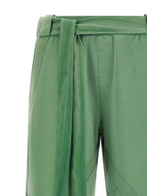 The Attico Front Split Pants Green