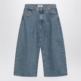 The Attico Cropped Denim Jeans Blue