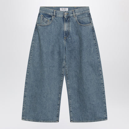 The Attico Cropped Denim Jeans Blue