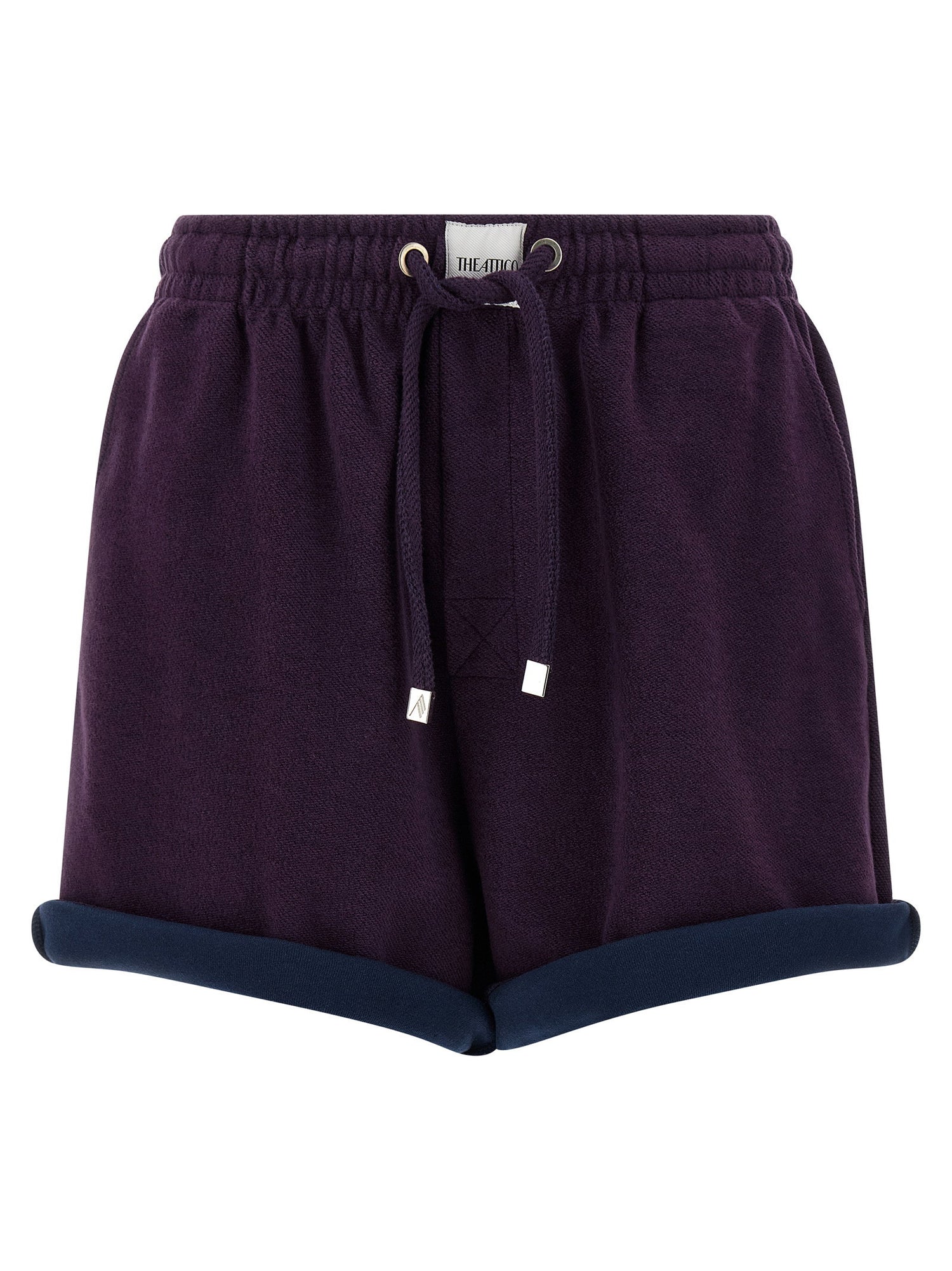 The Attico American Fleece Shorts Purple