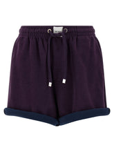 The Attico American Fleece Shorts Purple