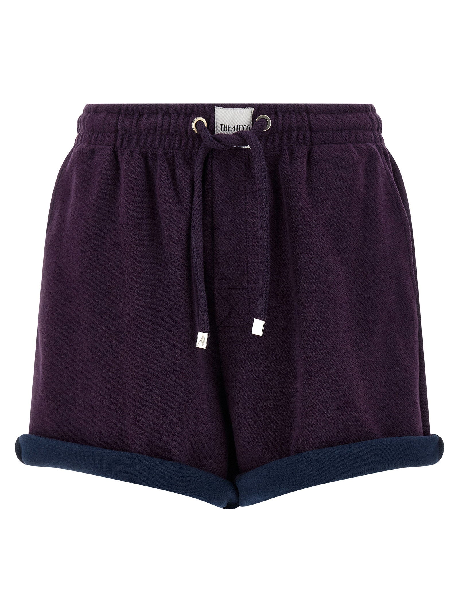 The Attico American Fleece Shorts Purple