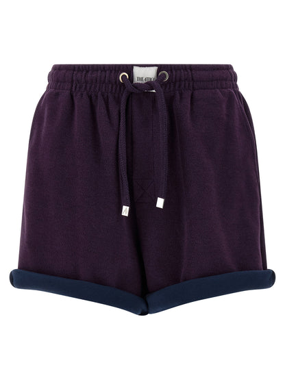 The Attico American Fleece Shorts Purple