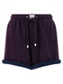 The Attico American Fleece Shorts Purple