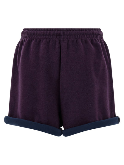 The Attico American Fleece Shorts Purple