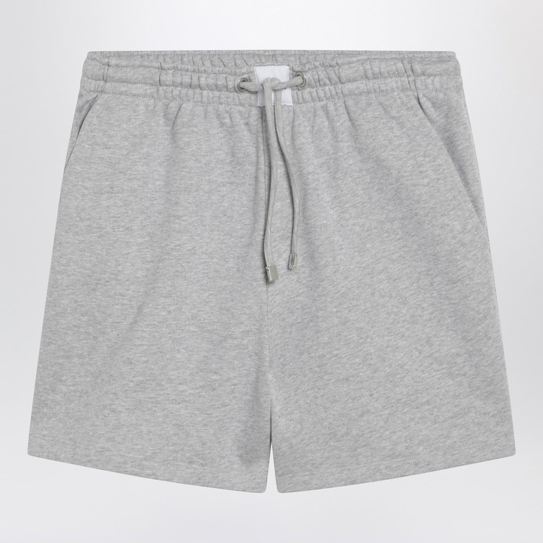 The Attico Grey Cotton Sport Shorts with Logo Patch Grey