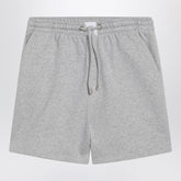 The Attico Grey Cotton Sport Shorts with Logo Patch Grey