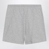 The Attico Grey Cotton Sport Shorts with Logo Patch Grey