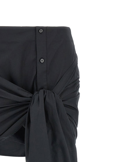 The Attico -bow Skirt Black