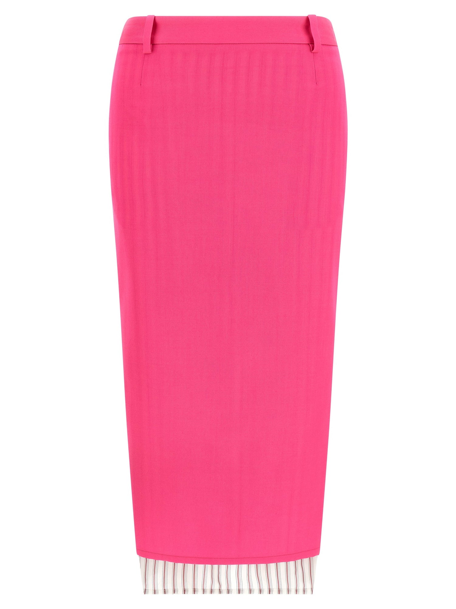 The Attico Double Layer Skirt Fuchsia