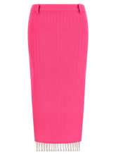 The Attico Double Layer Skirt Fuchsia