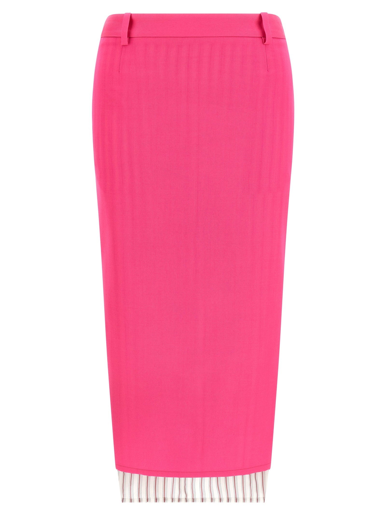 The Attico Double Layer Skirt Fuchsia