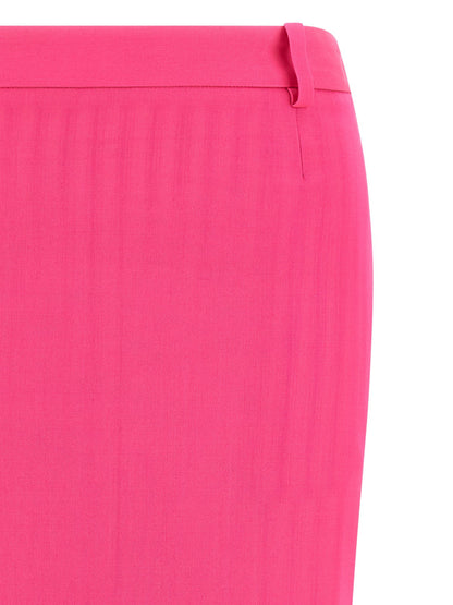 The Attico Double Layer Skirt Fuchsia