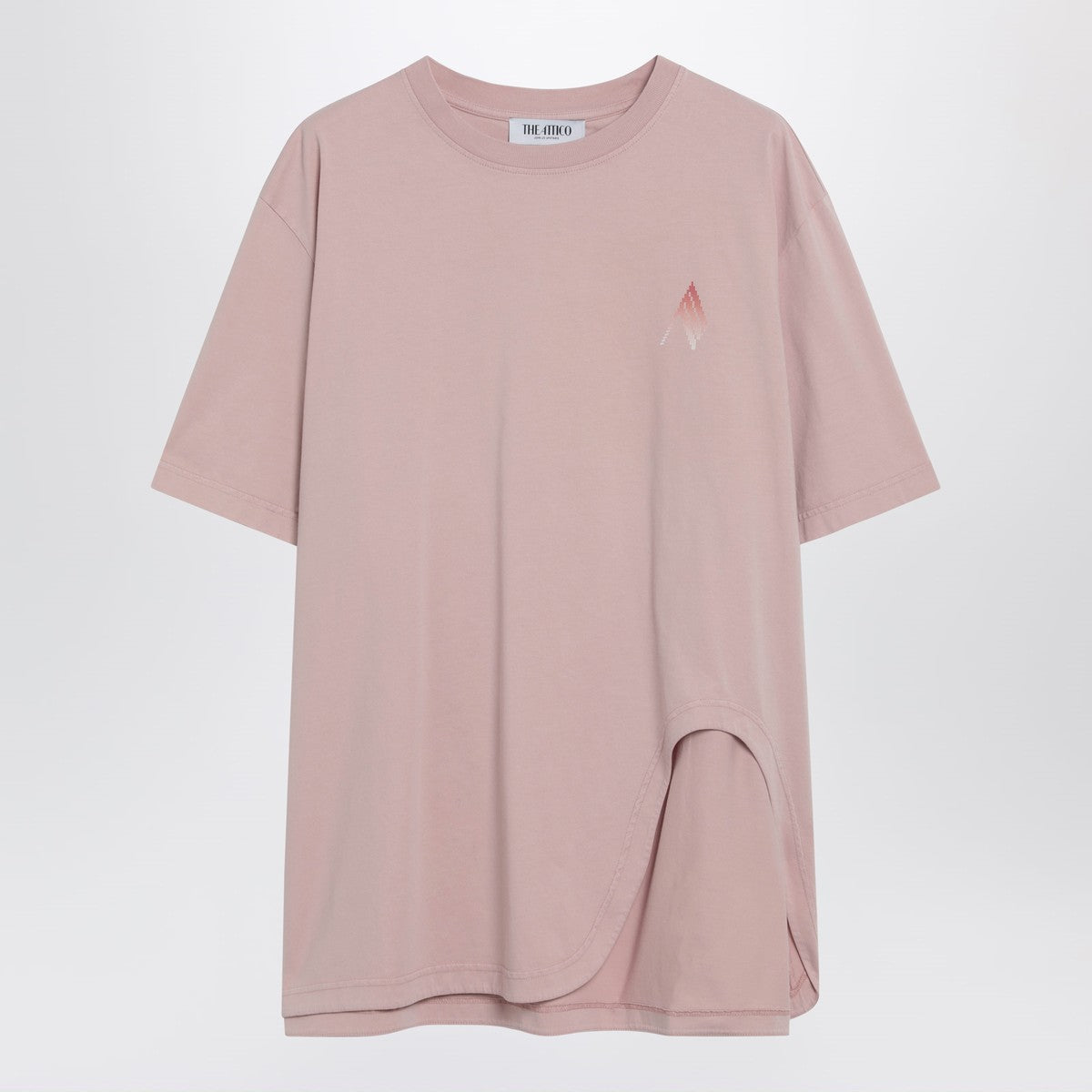 The Attico Pink Cotton Back Logo Tee Pink
