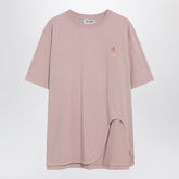 The Attico Pink Cotton Back Logo Tee Pink