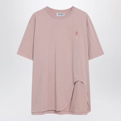 The Attico Pink Cotton Back Logo Tee Pink