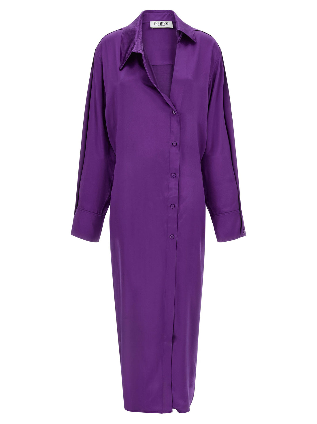 The Attico Chemisier Dress Purple