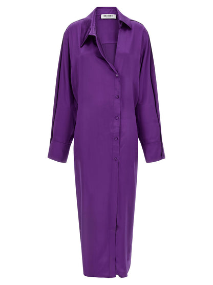 The Attico Chemisier Dress Purple