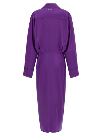 The Attico Chemisier Dress Purple