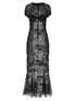 The Attico Lace Tulle Dress Black