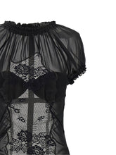The Attico Lace Tulle Dress Black