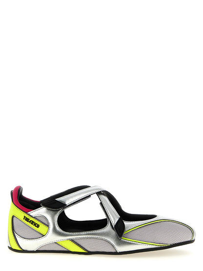 The Attico Floor 01 Ballet Flats Silver
