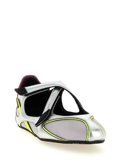 The Attico Floor 01 Ballet Flats Silver