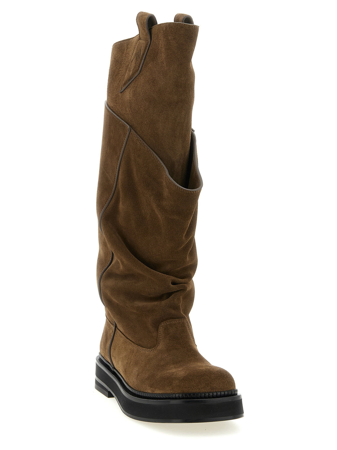 The Attico Robin Passeggiata Combat Boots Brown