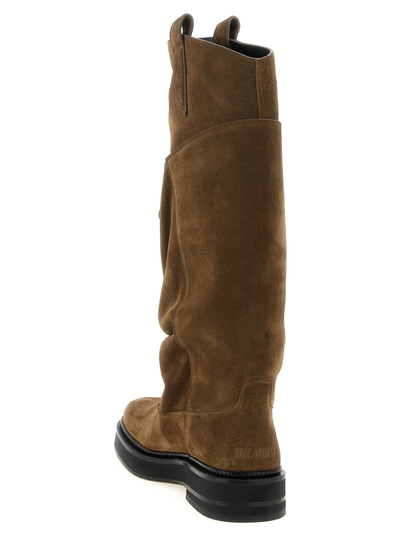 The Attico Robin Passeggiata Combat Boots Brown