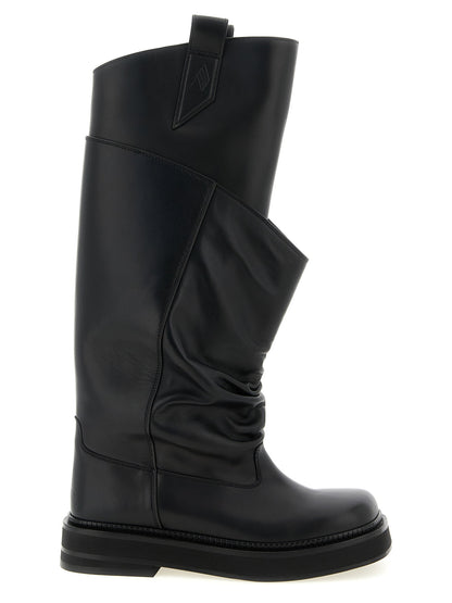 The Attico Robin Passeggiata Combat Boots Black
