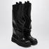 The Attico Black Leather La Passeggiata Boots Black