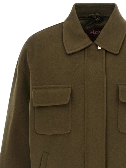 Max Mara Studio Mstdisco Padded Coat Green