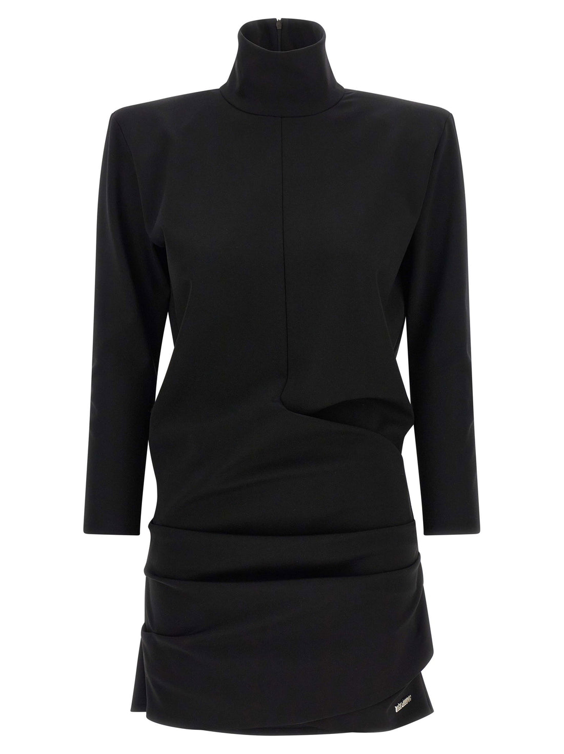 The Attico Structured Shoulder Dress Black