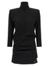 The Attico Structured Shoulder Dress Black