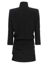 The Attico Structured Shoulder Dress Black