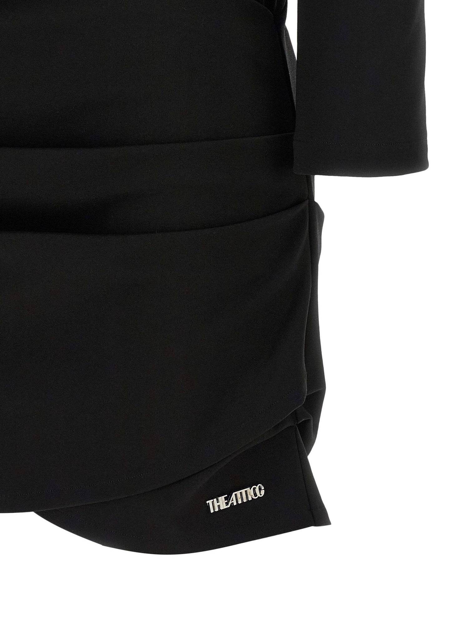 The Attico Structured Shoulder Dress Black