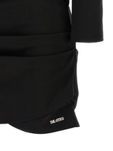 The Attico Structured Shoulder Dress Black