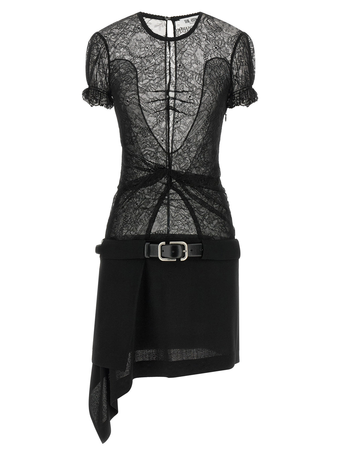The Attico Lace Dress Black  