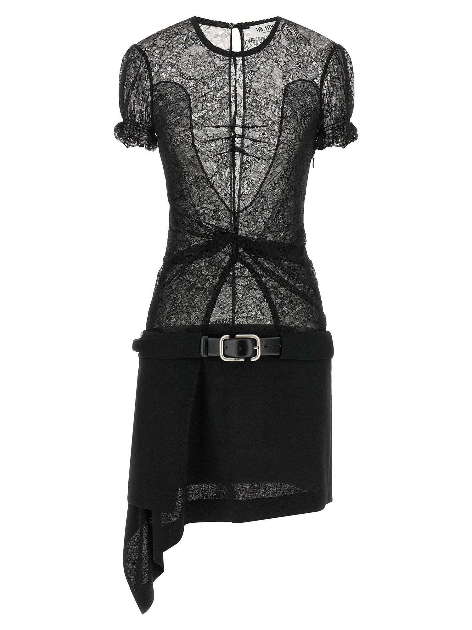 The Attico Lace Dress Black  