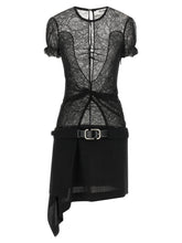 The Attico Lace Dress Black  