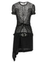 The Attico Lace Dress Black  