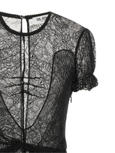The Attico Lace Dress Black  