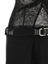 The Attico Lace Dress Black  