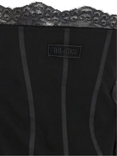 The Attico Lace And Feather Dress Black  
