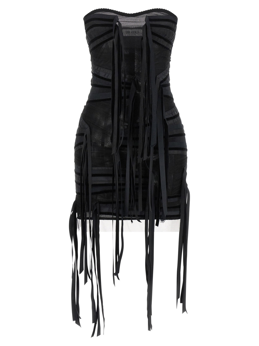 The Attico Ribbon Dress Black