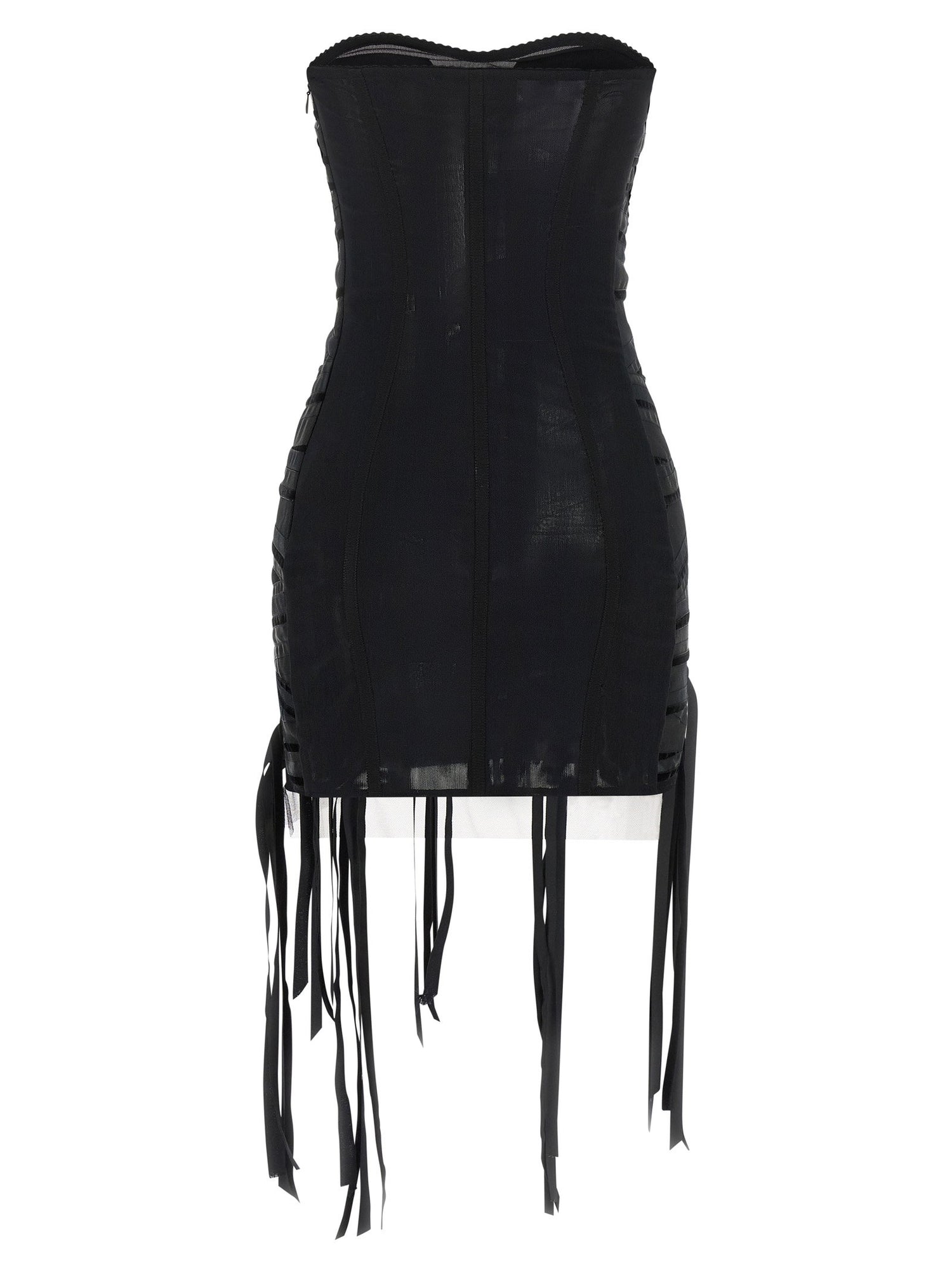 The Attico Ribbon Dress Black