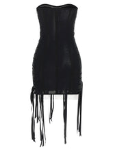 The Attico Ribbon Dress Black