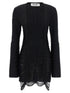 The Attico Fringed Dress Black